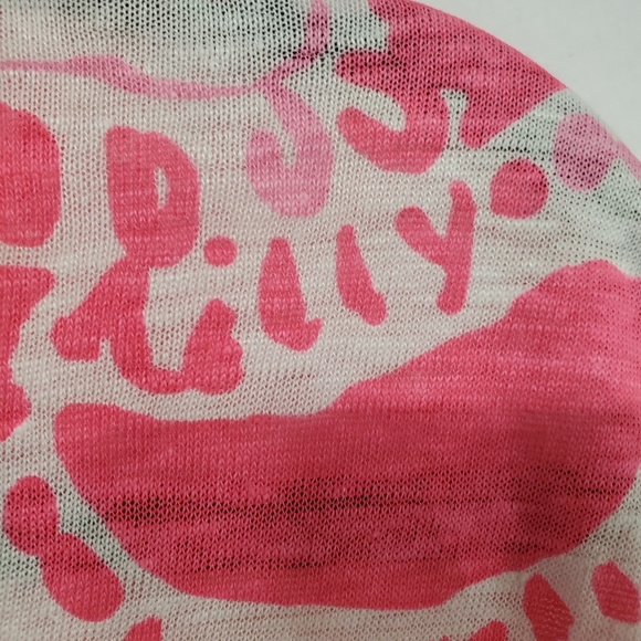 Lilly Pulitzer Duval Linenโ Top Small Coral Elephant Breathable Lightweight M - Picture 8 of 15